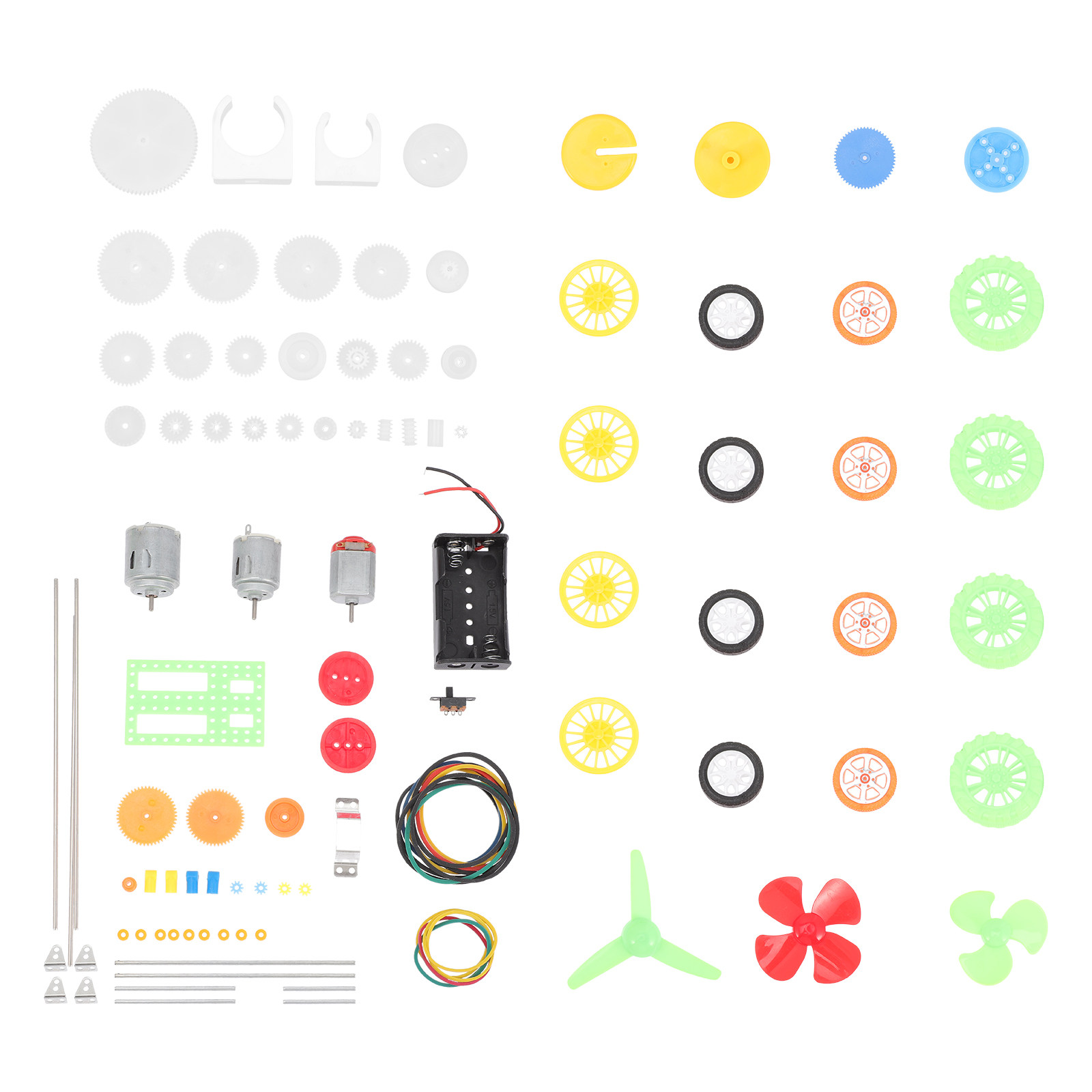 Science Kit - 112Pcs Dc Motor Gear Kit Plastic