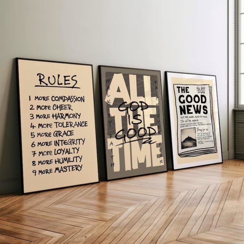 Christian Wall Art Set of 3 Po - Star Map Poster 评论和价格
