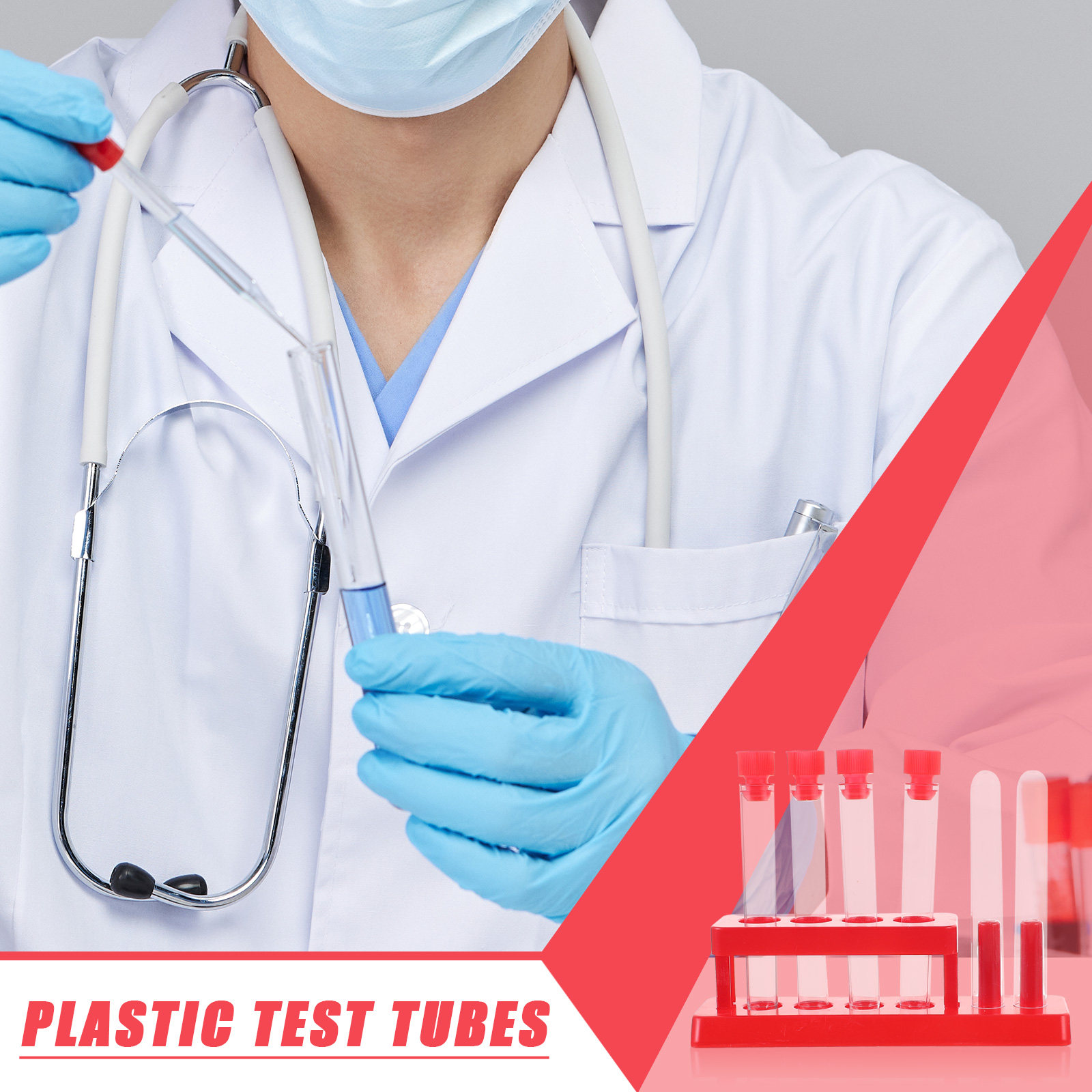 1Set Test Tube Rack Kit Plasti - Science Kit 评论和价格